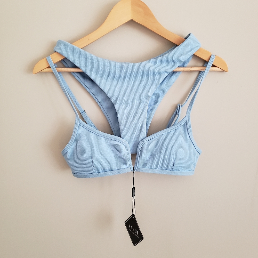 Light Blue V shape bikini set